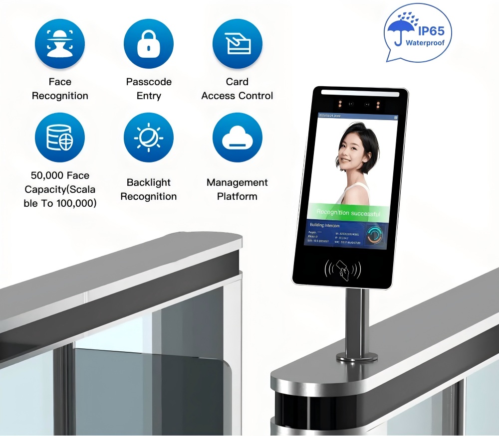 WO802 8-Inch SIP Video Intercom & High-Capacity Face Recognition Terminal