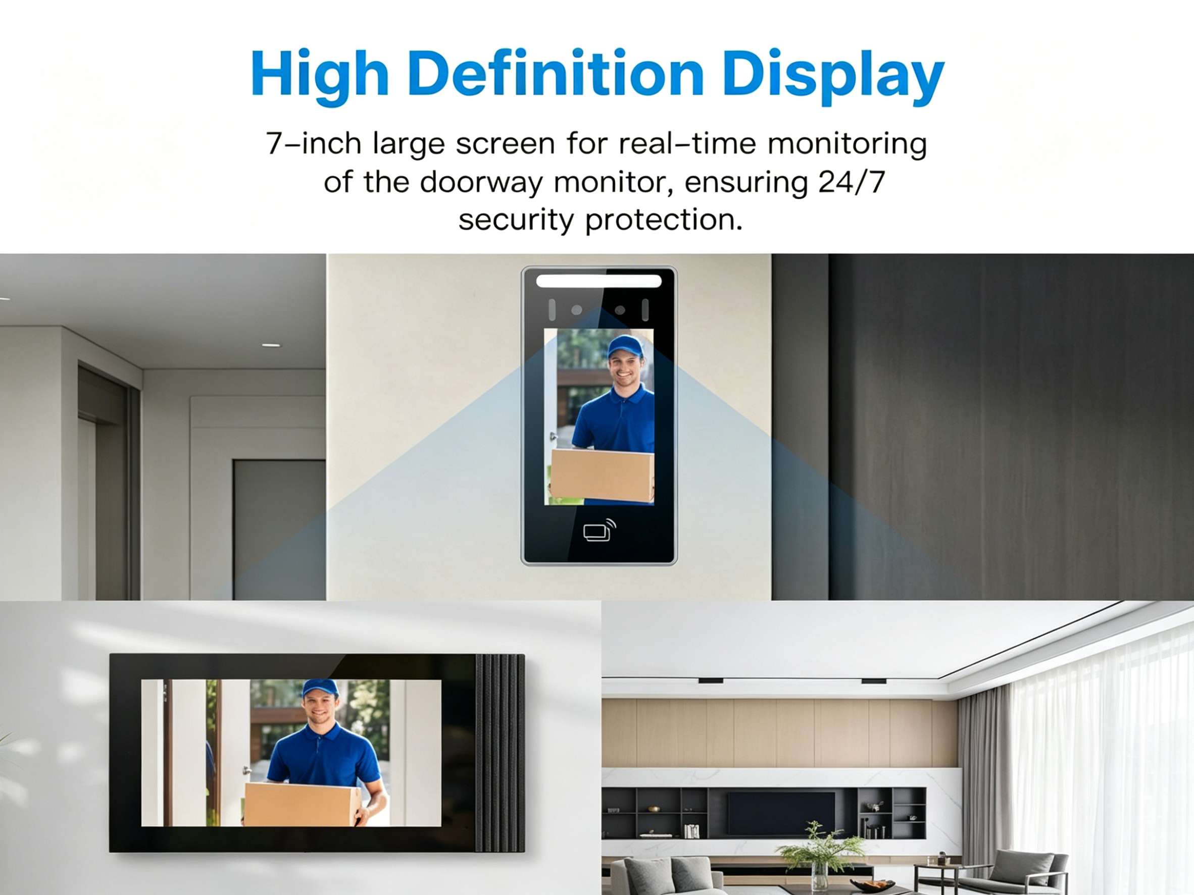 W1701 7-inch Multifunctional Villa Intercom Indoor