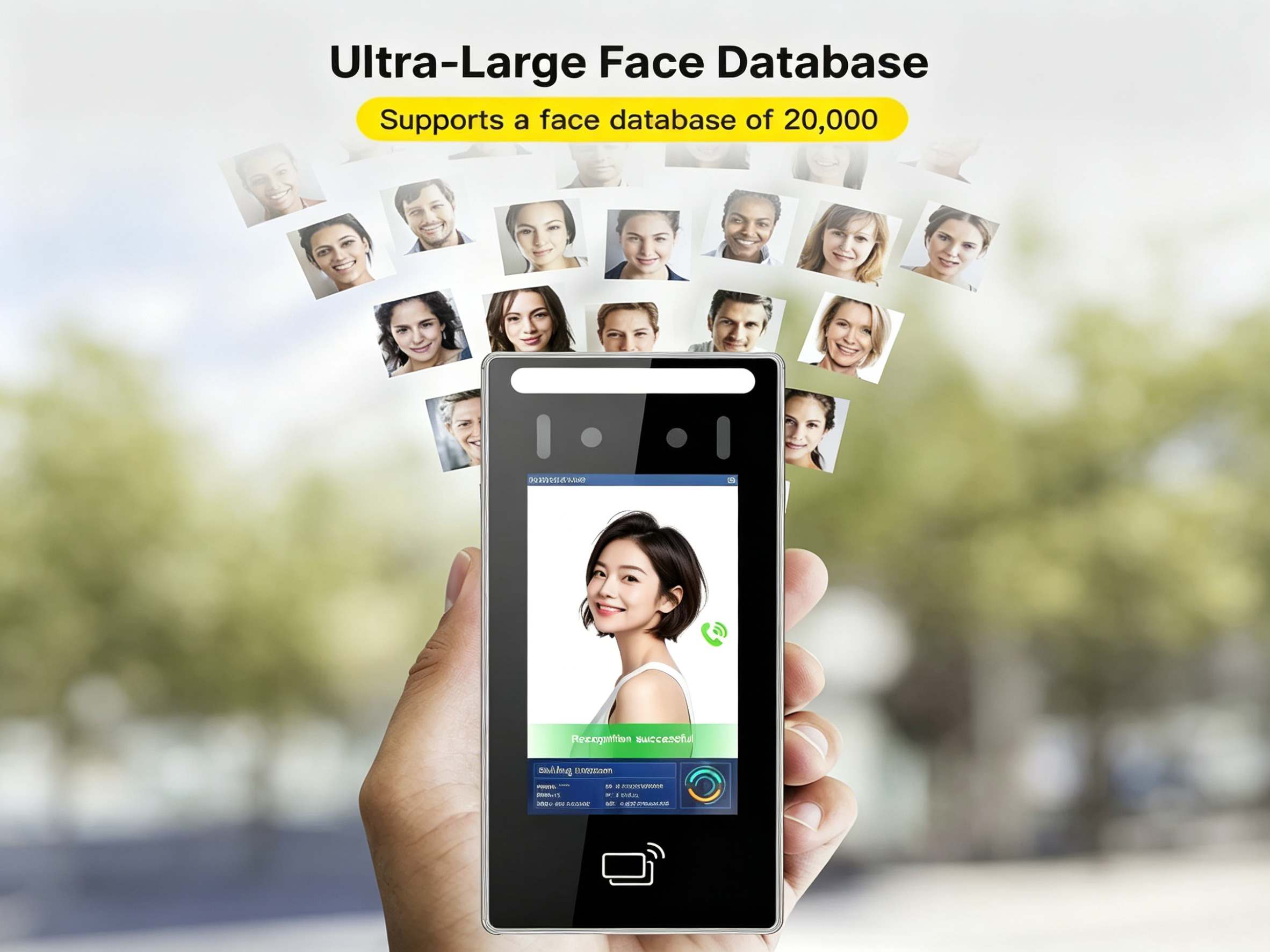 WO523M & High-Capacity Face Recognition Terminal