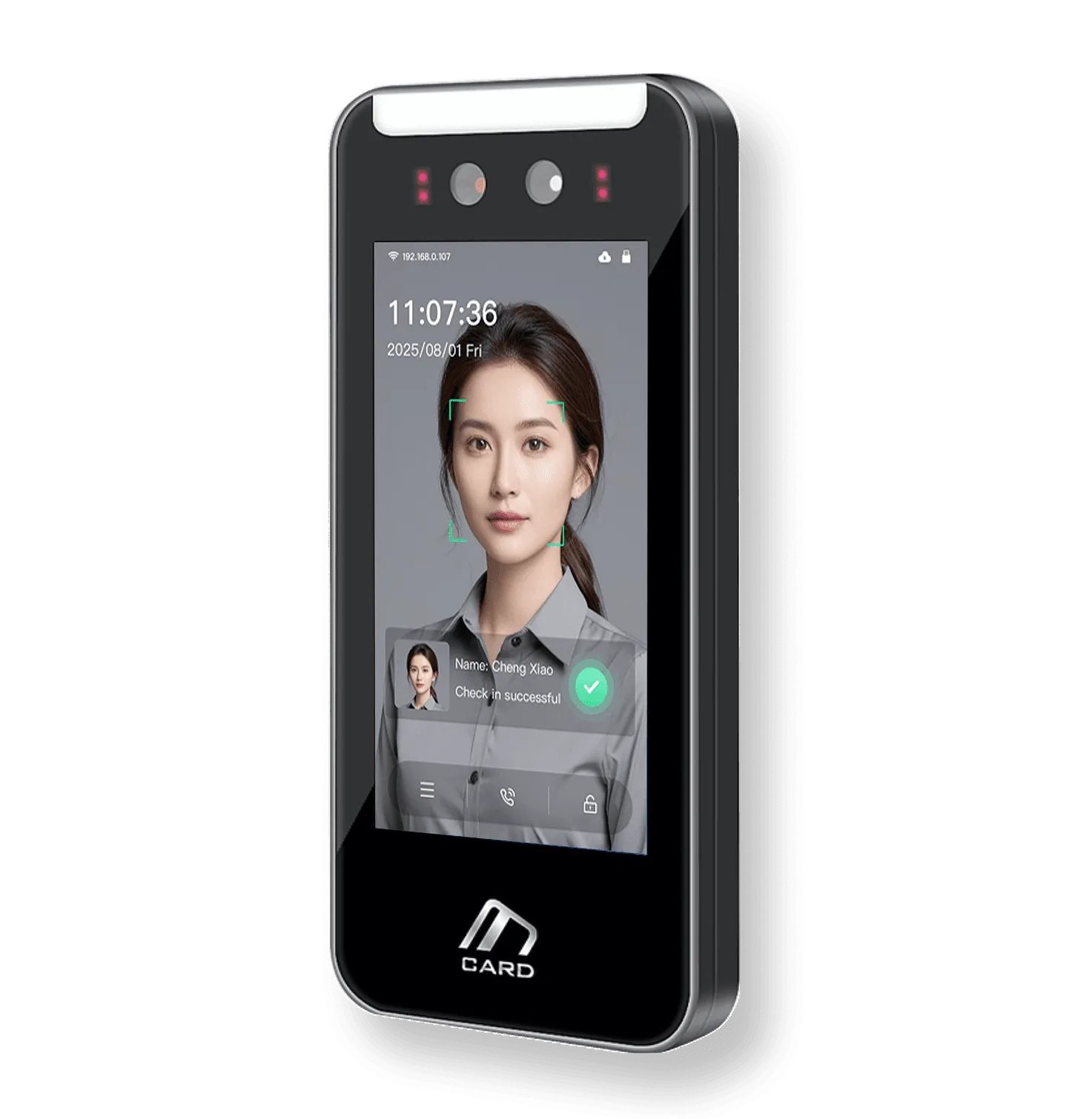 WO501 binocular face recognition terminal supports audio and video intercom