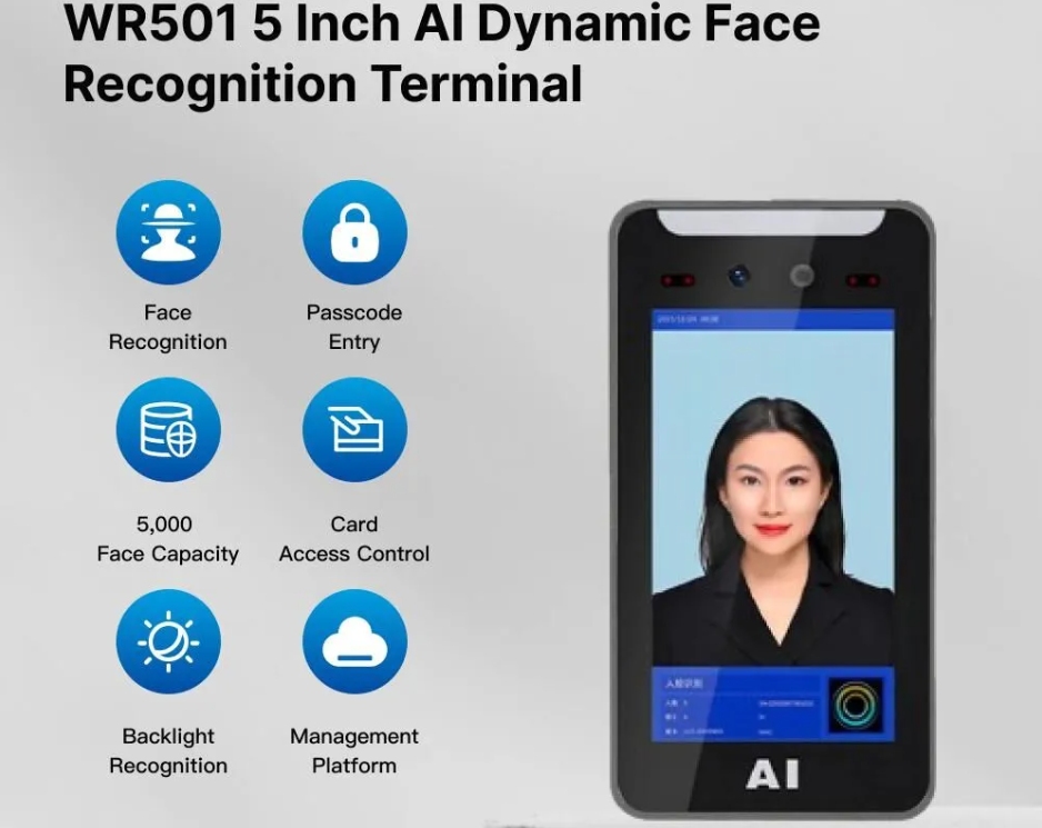 WR501 binocular face recognition terminal integrates face recognition