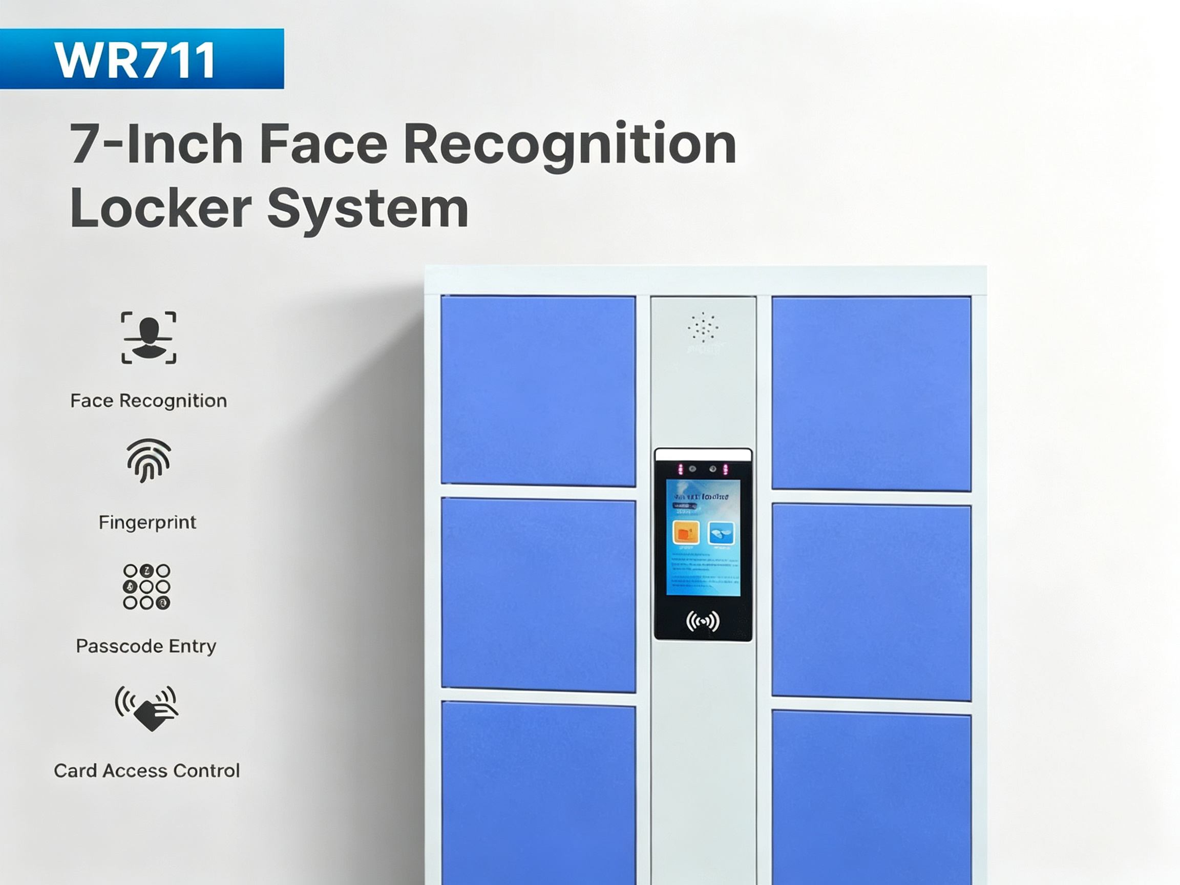 Supports multi-factor authentication face, password,fingerprint, QR code, ICRFID card