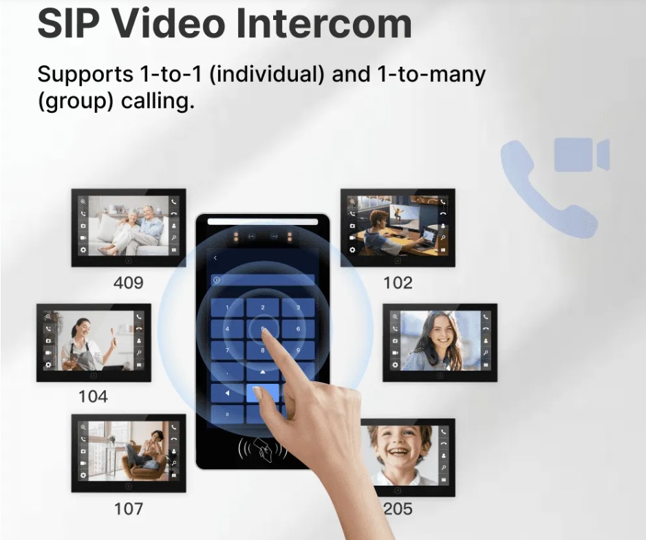 WO802 8-Inch SIP Video Intercom & High-Capacity Face Recognition Terminal